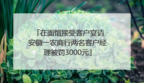 在面馆接受客户宴请 安徽一农商行两名客户经理被罚3000元