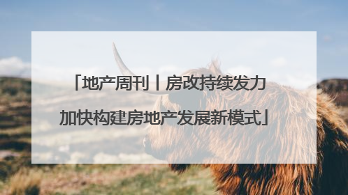 地产周刊丨房改持续发力 加快构建房地产发展新模式