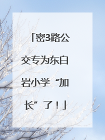 密3路公交专为东白岩小学“加长”了！