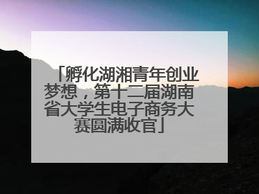 孵化湖湘青年创业梦想，第十二届湖南省大学生电子商务大赛圆满收官