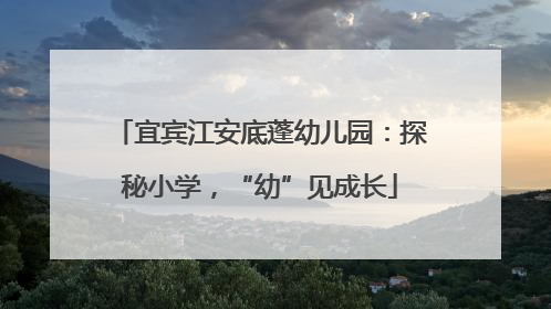 宜宾江安底蓬幼儿园：探秘小学，“幼”见成长