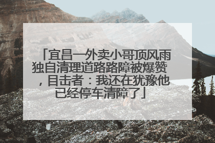 宜昌一外卖小哥顶风雨独自清理道路路障被爆赞，目击者：我还在犹豫他已经停车清障了