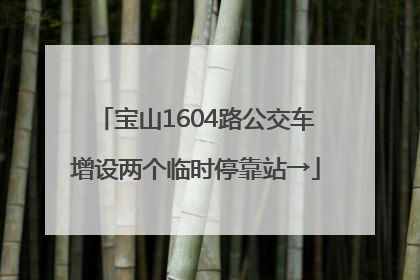 宝山1604路公交车增设两个临时停靠站→