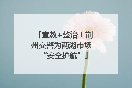 宣教+整治！荆州交警为两湖市场“安全护航”
