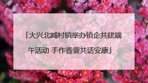 大兴北臧村镇举办镇企共建端午活动 手作香囊共话安康