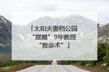 太和夫妻档公园“摆摊”9年教授“救命术”