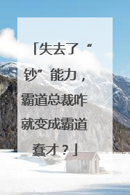 失去了“钞”能力，霸道总裁咋就变成霸道蠢才？