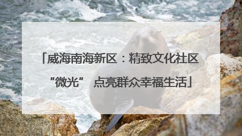 威海南海新区：精致文化社区“微光” 点亮群众幸福生活