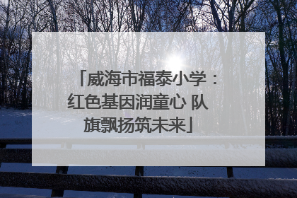 威海市福泰小学：红色基因润童心 队旗飘扬筑未来