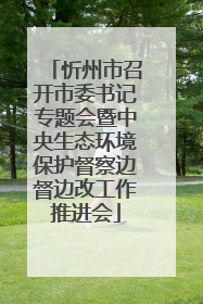忻州市召开市委书记专题会暨中央生态环境保护督察边督边改工作推进会