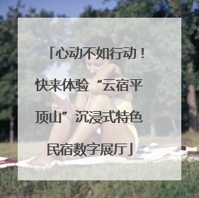 心动不如行动！快来体验“云宿平顶山”沉浸式特色民宿数字展厅