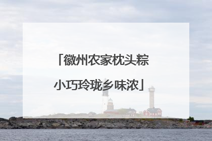 徽州农家枕头粽 小巧玲珑乡味浓