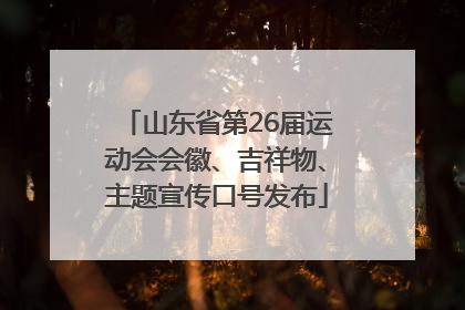 山东省第26届运动会会徽、吉祥物、主题宣传口号发布