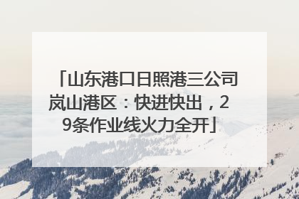 山东港口日照港三公司岚山港区：快进快出，29条作业线火力全开