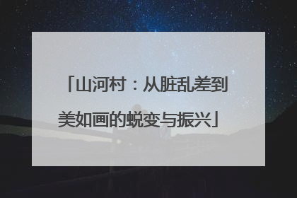 山河村：从脏乱差到美如画的蜕变与振兴