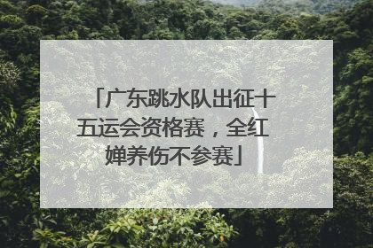 广东跳水队出征十五运会资格赛，全红婵养伤不参赛