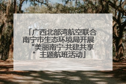 广西北部湾航空联合南宁市生态环境局开展“美丽南宁·共建共享”主题航班活动