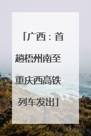 广西：首趟梧州南至重庆西高铁列车发出