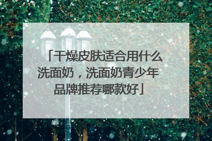 干燥皮肤适合用什么洗面奶，洗面奶青少年品牌推荐哪款好