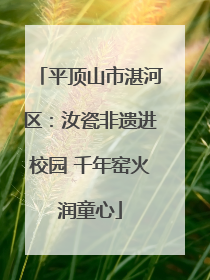 平顶山市湛河区：汝瓷非遗进校园 千年窑火润童心