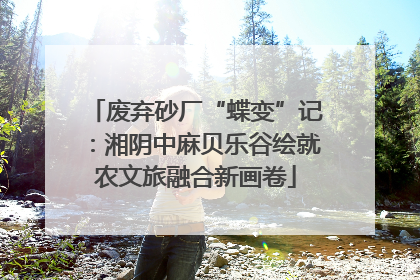 废弃砂厂“蝶变”记：湘阴中麻贝乐谷绘就农文旅融合新画卷