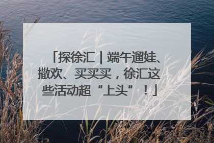 探徐汇｜端午遛娃、撒欢、买买买，徐汇这些活动超“上头”！