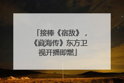 接棒《宿敌》，《藏海传》东方卫视开播即燃