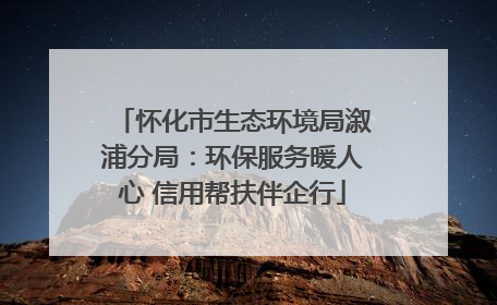 怀化市生态环境局溆浦分局：环保服务暖人心 信用帮扶伴企行