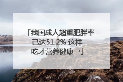 我国成人超重肥胖率已达51.2% 这样吃才营养健康→