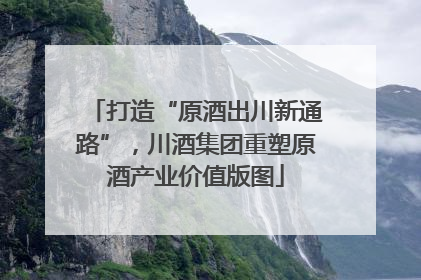 打造“原酒出川新通路”，川酒集团重塑原酒产业价值版图