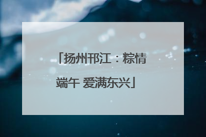扬州邗江：粽情端午 爱满东兴