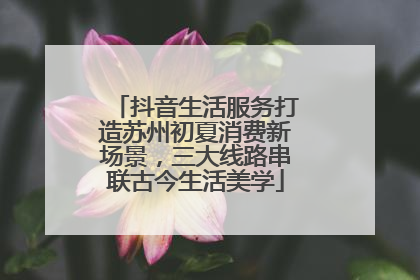抖音生活服务打造苏州初夏消费新场景，三大线路串联古今生活美学