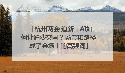 杭州两会·追新丨AI如何让消费突围？场景和路径成了会场上的高频词