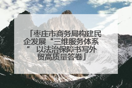 枣庄市商务局构建民企发展“三维服务体系” 以法治保障书写外贸高质量答卷