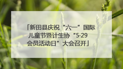 新田县庆祝“六一”国际儿童节暨计生协“5·29会员活动日”大会召开