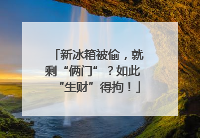 新冰箱被偷，就剩“俩门”？如此“生财”得拘！