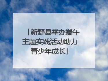 新野县举办端午主题实践活动助力青少年成长