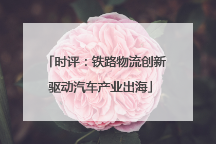 时评：铁路物流创新驱动汽车产业出海