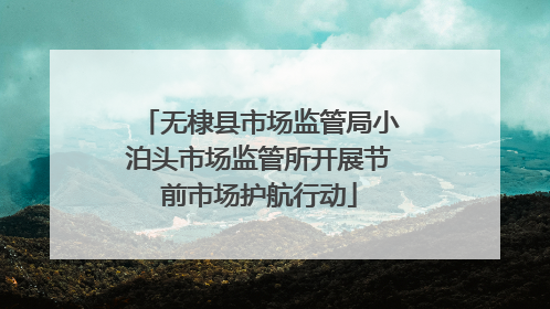 无棣县市场监管局小泊头市场监管所开展节前市场护航行动