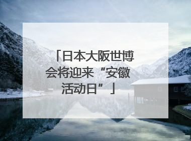 日本大阪世博会将迎来“安徽活动日”