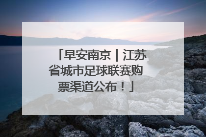 早安南京｜江苏省城市足球联赛购票渠道公布！