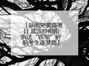 暴雨突袭高考日 武汉纱帽街执法“铁军”护航考生逐梦路