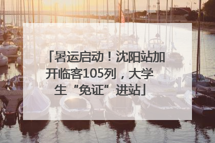 暑运启动！沈阳站加开临客105列，大学生“免证”进站