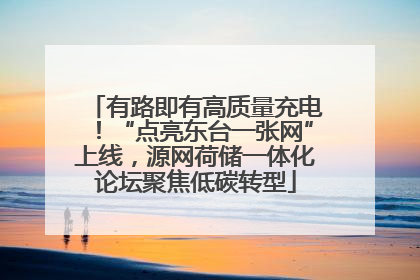 有路即有高质量充电！“点亮东台一张网”上线，源网荷储一体化论坛聚焦低碳转型