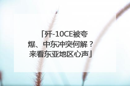 歼-10CE被夸爆、中东冲突何解？来看东亚地区心声