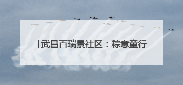 武昌百瑞景社区：粽意童行庆双节 护苗传承筑家园