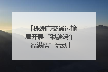 株洲市交通运输局开展“银龄端午福满情”活动