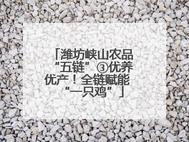 潍坊峡山农品“五链”③优养优产！全链赋能“一只鸡”