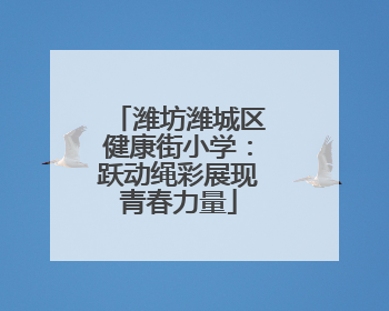 潍坊潍城区健康街小学：跃动绳彩展现青春力量