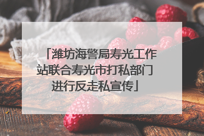 潍坊海警局寿光工作站联合寿光市打私部门进行反走私宣传